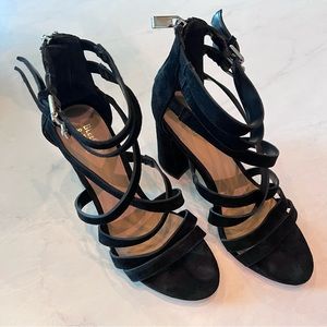 Black strappy sandal!